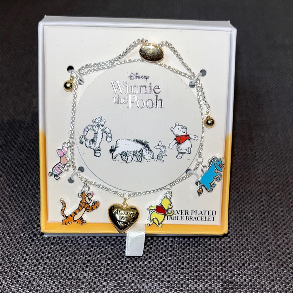 Disney Winnie the Pooh Silver Charm Bracelet